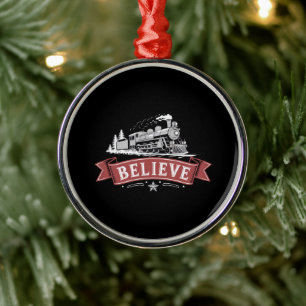 Ornamento De Metal Trem Feliz Natal Pólo Norte Natal Papai Noel 