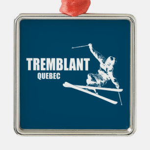 Ornamento De Metal Tremblant Quebec Skier