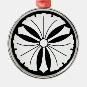 Ornamento De Metal Três folhas de ginkgo com espadas