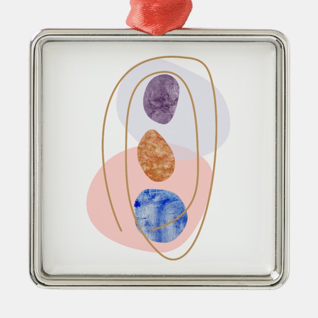 Ornamento De Metal Três pedras (Frente)