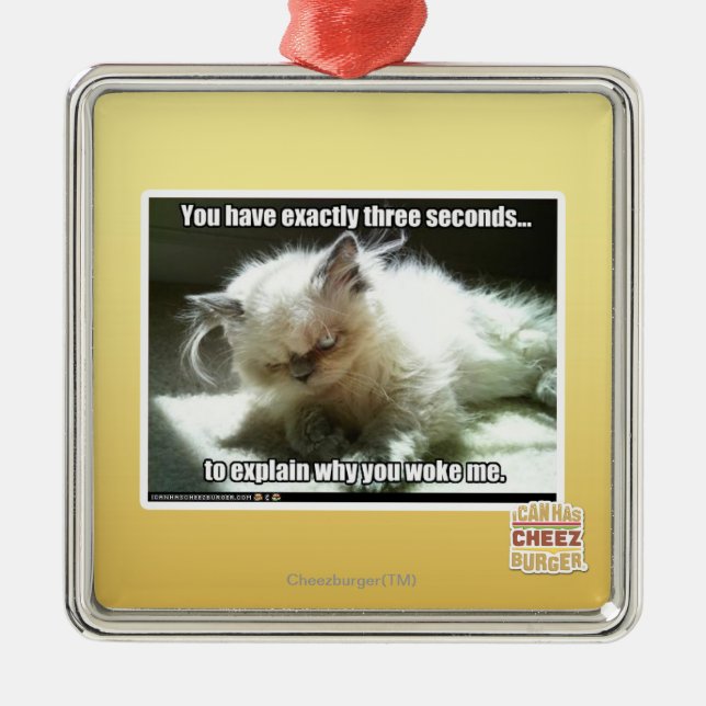 Ornamento De Metal Três segundos (Frente)