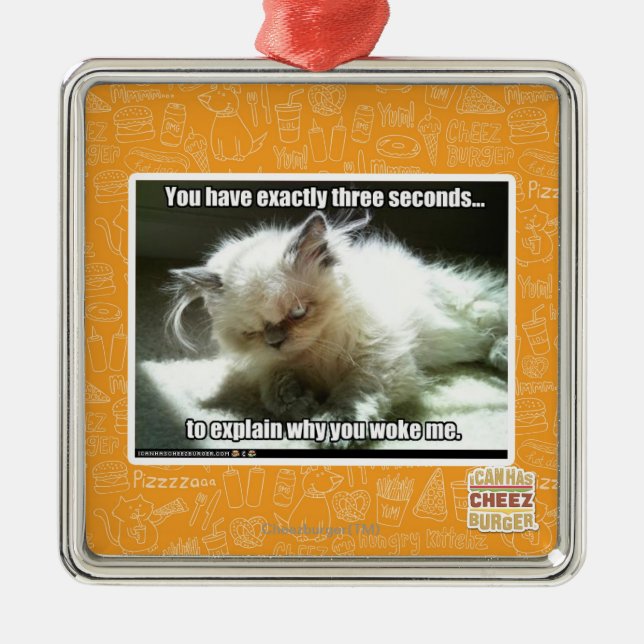 Ornamento De Metal Três segundos (Frente)