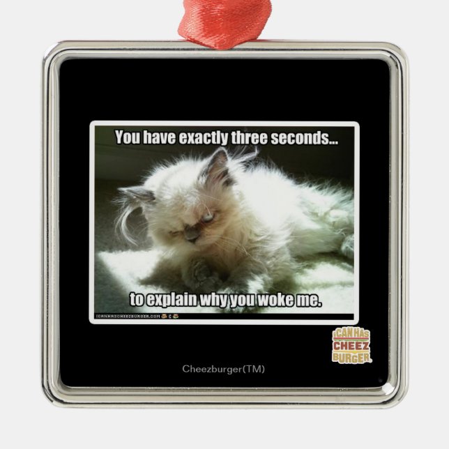 Ornamento De Metal Três segundos (Frente)