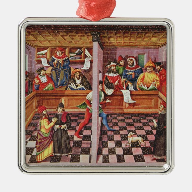 Ornamento De Metal Tribunal dos cientistas (Frente)