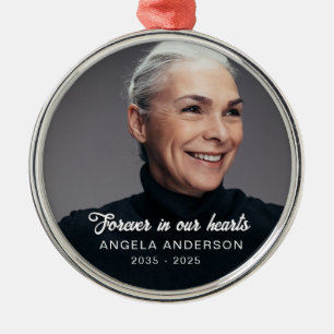 Ornamento De Metal Tributo Memorial Personalizado de Foto Custom Fune