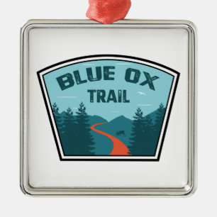 Ornamento De Metal Trilha de Ox Azul