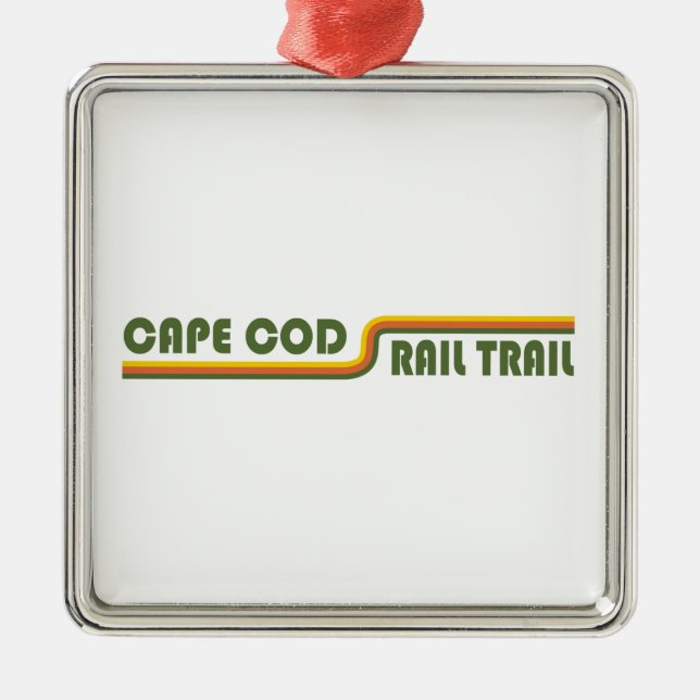 Ornamento De Metal Trilha do Cabo Cod Rail (Frente)