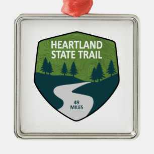 Ornamento De Metal Trilha do Estado da Heartland