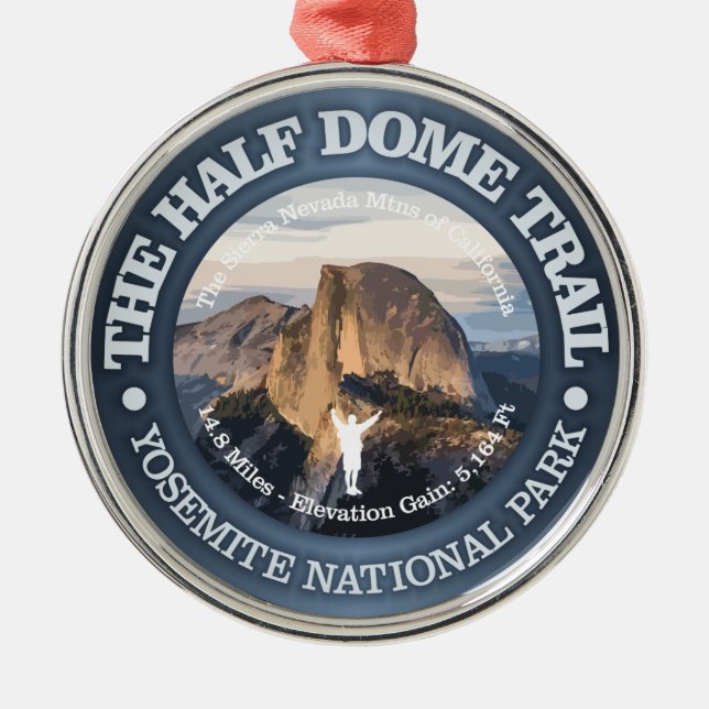 Ornamento De Metal Trilha Half Dome (Frente)