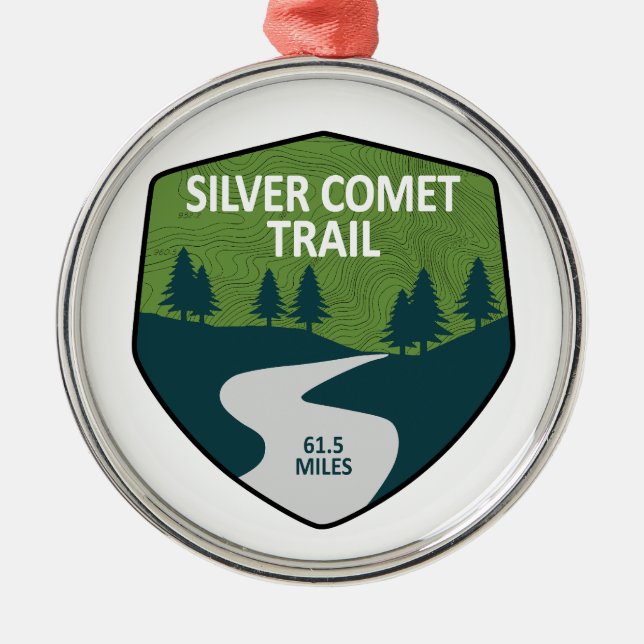Ornamento De Metal Trilha Silver Comet Geórgia (Frente)