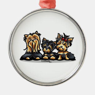 Ornamento De Metal Trio de Yorkie