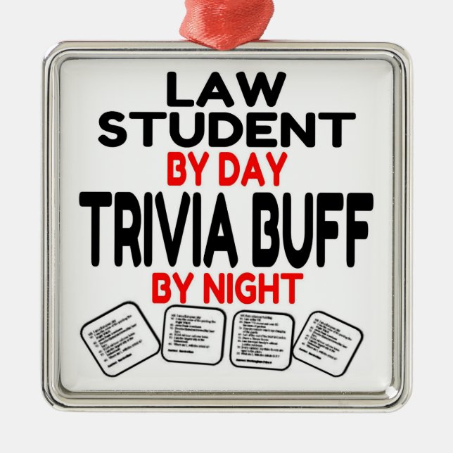 Ornamento De Metal Trivia Buff Law Student (Frente)