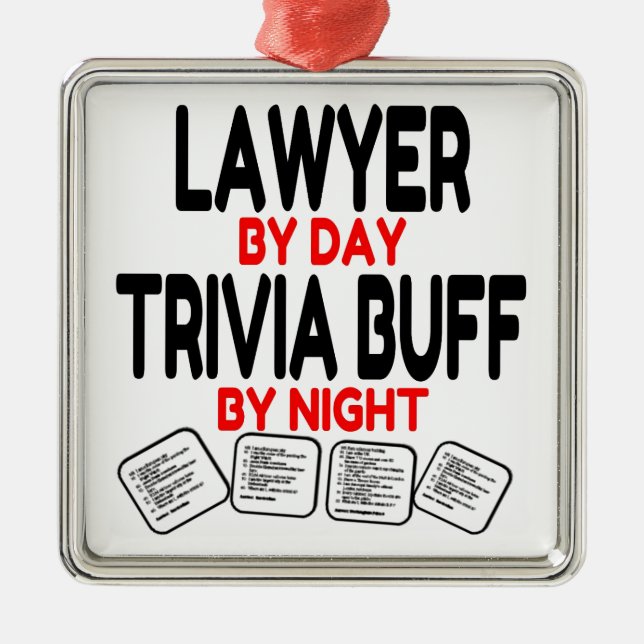 Ornamento De Metal Trivia Buff Lawyer (Frente)