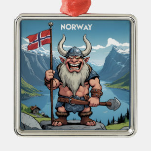 Ornamento De Metal Troll norueguês