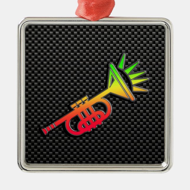 Ornamento De Metal Trombeta lustrosa (Frente)