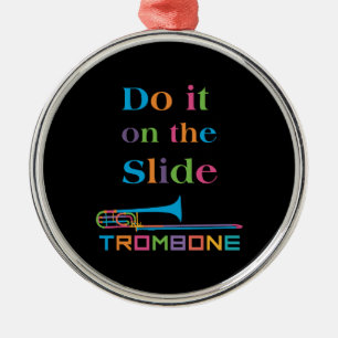 Ornamento De Metal Trombone engraçado - faça-o na corrediça