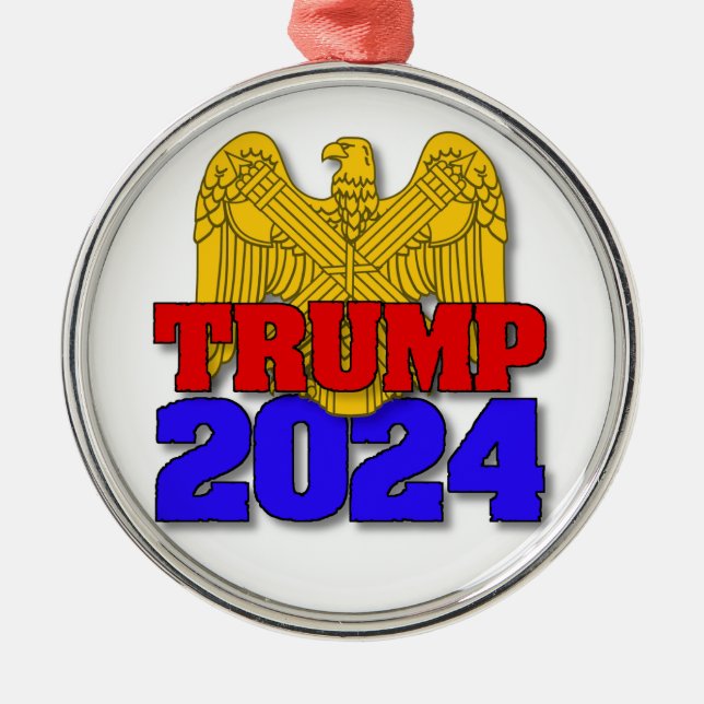 Ornamento De Metal Trump 2024 (Frente)