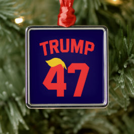 Ornamento De Metal Trump 47 Presidente