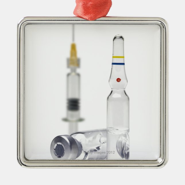 Ornamento De Metal Tubos de ensaio que contêm a medicina para (Frente)