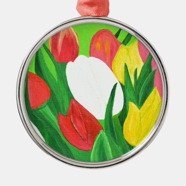 Ornamento De Metal Tulipas2 (Frente)