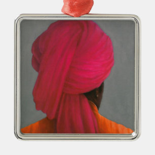 Ornamento De Metal Turbante cor-de-rosa
