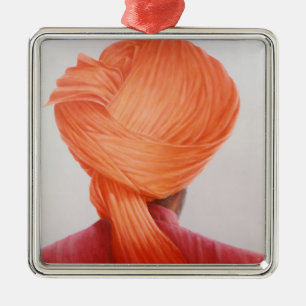 Ornamento De Metal Turbante do açafrão