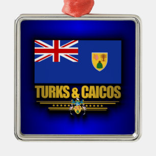 Ornamento De Metal Turcos & orgulho de Caicos