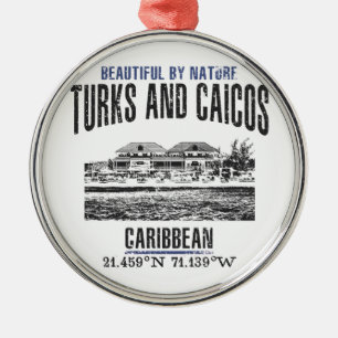 Ornamento De Metal Turks and Caicos Islands