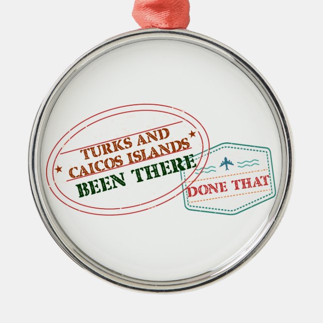 Ornamento De Metal Turks and Caicos Islands feito lá isso (Frente)