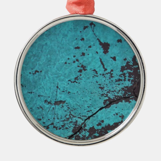 Ornamento De Metal Turquoise Blue Rusted (Frente)