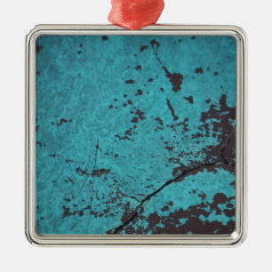 Ornamento De Metal Turquoise Blue Rusted