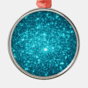 Ornamento De Metal Turquoise Sparkle