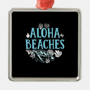 Ornamento De Metal Turtle Lover   Praias Aloha