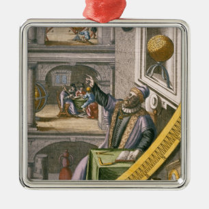 Ornamento De Metal Tycho Brahe (1546-1601) envelheceu 40, entre seu