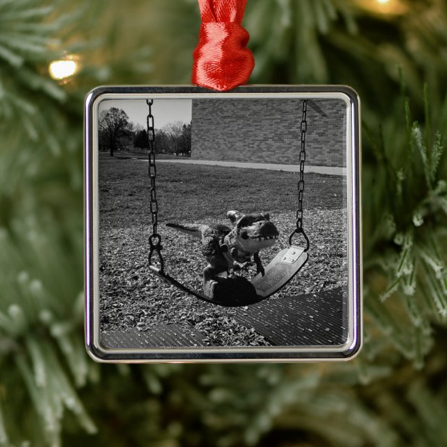 Ornamento De Metal Tyrannosaurus TREX Dinossaur Funny (Árvore)