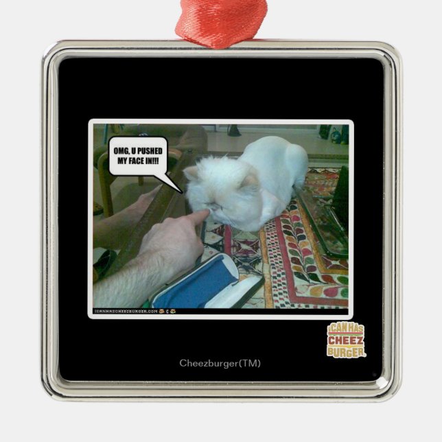 Ornamento De Metal U empurrou minha cara para dentro! (Frente)