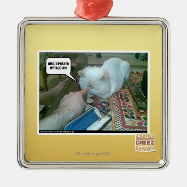 Ornamento De Metal U empurrou minha cara para dentro! (Frente)