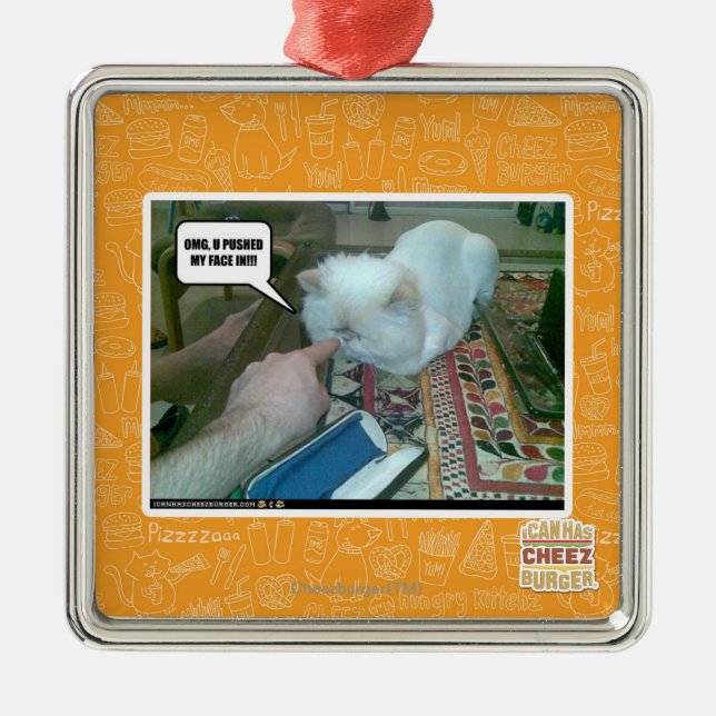 Ornamento De Metal U empurrou minha cara para dentro! (Frente)