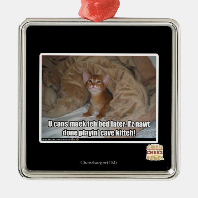 Ornamento De Metal U pode maek a cama mais tarde (Frente)