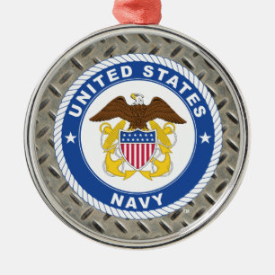 Ornamento De Metal U.S. Crista do oficial do marinho  