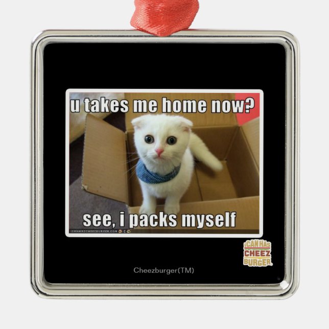 Ornamento De Metal U toma-me home agora? (Frente)