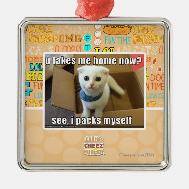 Ornamento De Metal U toma-me home agora? (Frente)