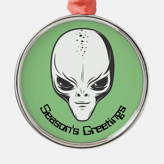 Ornamento De Metal Ufologista do Sci Fi da Alienígena Espacial (Frente)