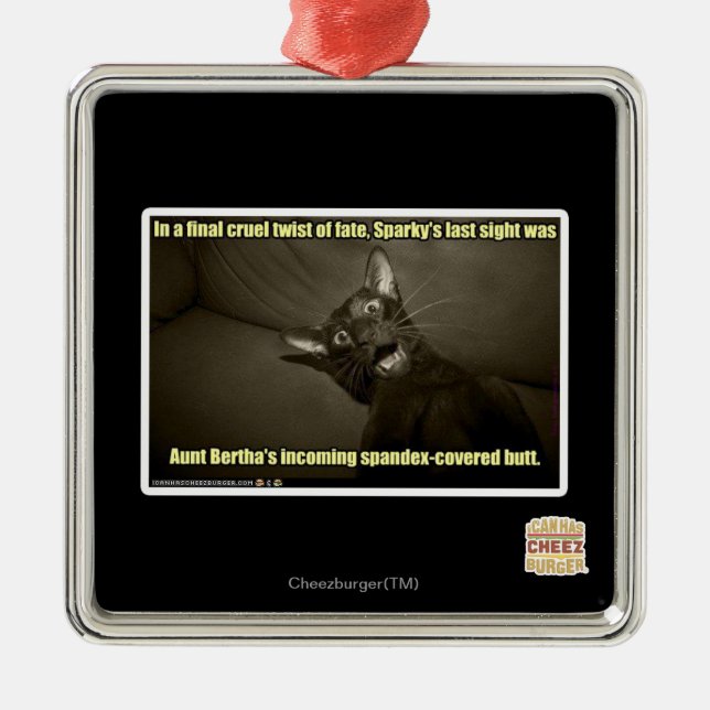 Ornamento De Metal Última vista Sparky (Frente)