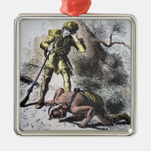 Ornamento De Metal "Último dos Mohicans" por James Fenimore Cooper (