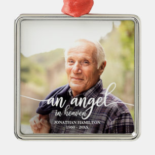Ornamento De Metal Um Anjo no Céu Memorial de Foto Personalizada