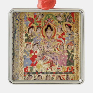 Ornamento De Metal Um cantor, músicos e cantores do poeta