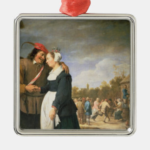 Ornamento De Metal Um casamento do camponês, 1648
