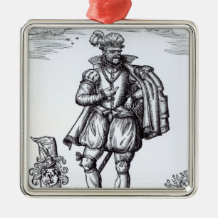 Ornamento De Metal Um cavalheiro de Tudor