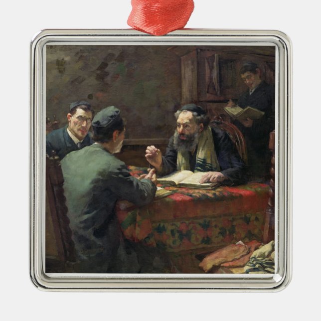 Ornamento De Metal Um debate teológico, 1888 (Frente)